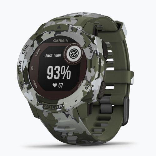 Ceas sport Garmin Instinct Solar Camo Edition, verde, 010-02293-06