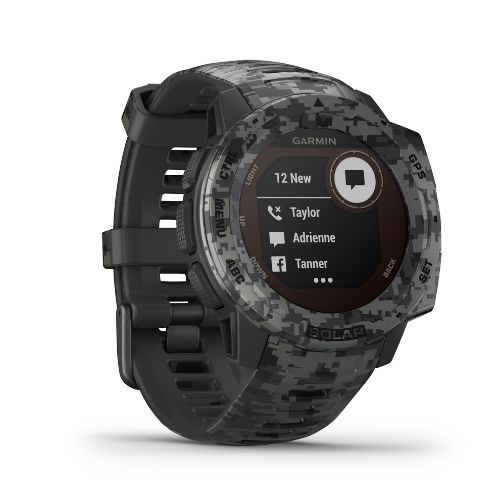 Ceas sport Garmin Instinct Solar Camo Edition, verde, 010-02293-06