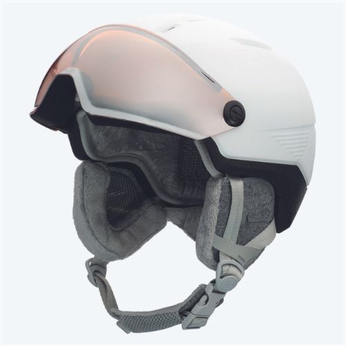 Cască de schi pentru femei Rossignol Fit Visor Impacts white/orange/silver