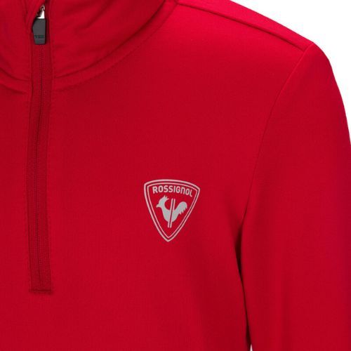 Pulover de schi pentru copii Rossignol Boy 1/2 Zip Warm Stretch red