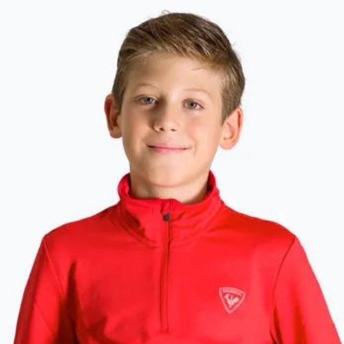 Pulover de schi pentru copii Rossignol Boy 1/2 Zip Warm Stretch red