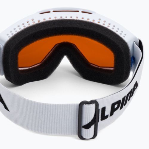 Ochelari de schi pentru copii Alpina Piney white matt/orange