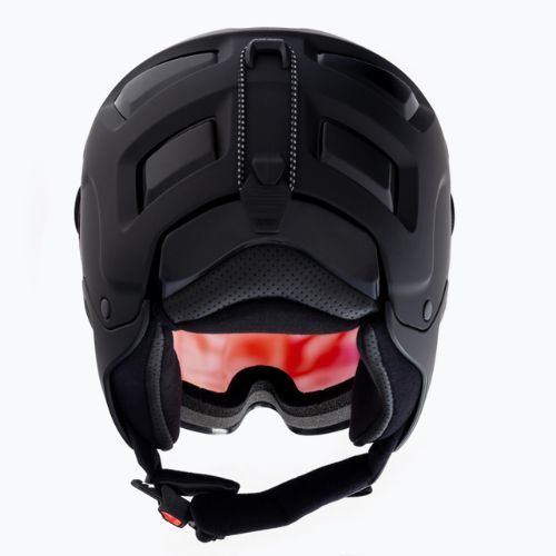 Cască de schi Alpina Attelas Visor QVM black matt/silver
