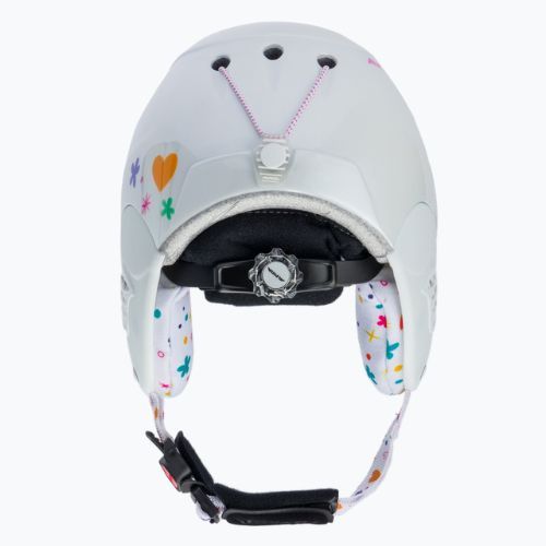 Căști de schi pentru copii Alpina Carat white/deco