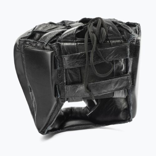 Cască de box pentru bărbați EVERLAST din piele cu protecție pentru obraz și bărbie neagră 350 BLK - S/M