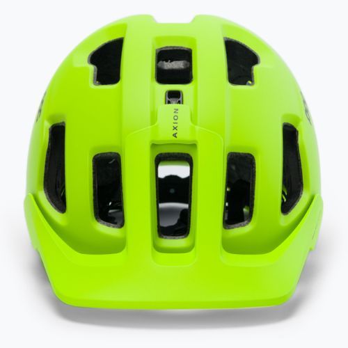 Cască de bicicletă POC Axion SPIN fluorescent yellow/green matt