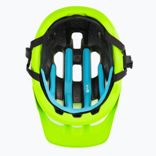 Cască de bicicletă POC Axion SPIN fluorescent yellow/green matt