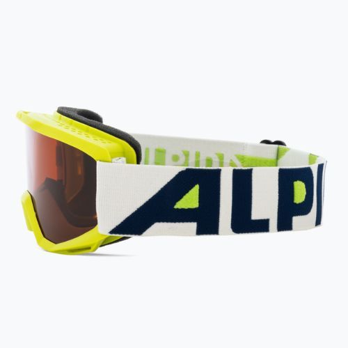 Ochelari de schi pentru copii Alpina Piney lime matt/orange