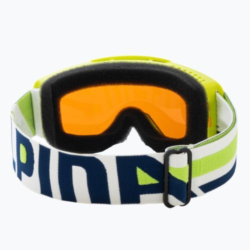 Ochelari de schi pentru copii Alpina Piney lime matt/orange