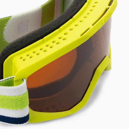 Ochelari de schi pentru copii Alpina Piney lime matt/orange