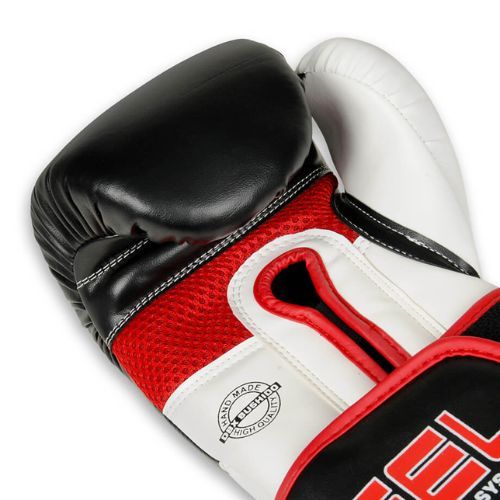Mănuși de box cu gel din piele naturală Bushido, negru, B-2v11a-12oz