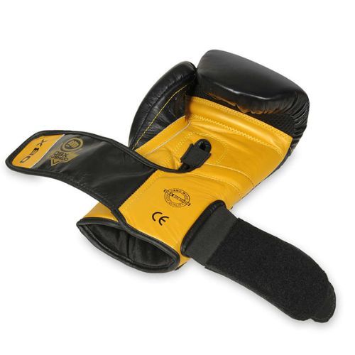 Mănuși de box din piele naturală Bushido, negru, B-2v14-10oz