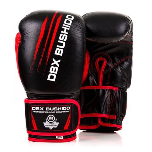 Mănuși din piele Bushido sparring Training, negru, ARB-415 14oz