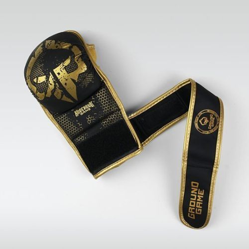 Mănuși de sparring pentru bărbați GroundGame MMA Cage Gold, auriu, MMASPARGLOCGOL