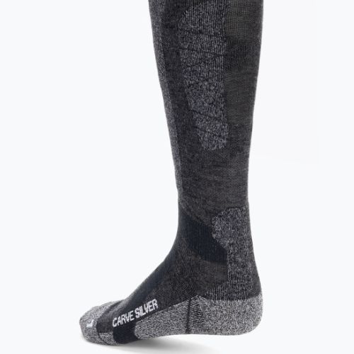 Șosete de trekking X-Socks Carve Silver 4.0, negru, XSSS47W19U