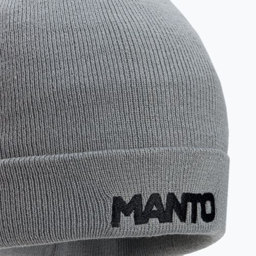 Căciulă de iarnă MANTO Logotype 21, gri, MNC465_MEL_9UN