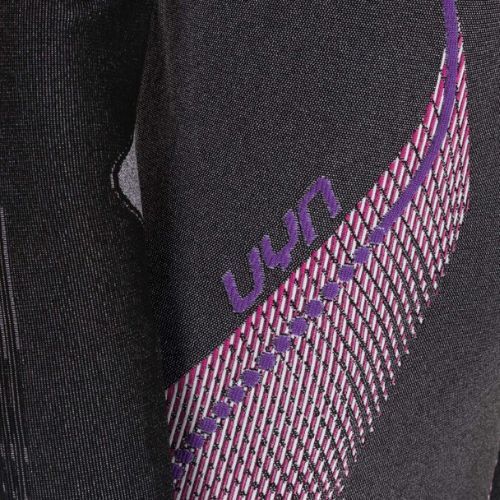 Hanorac termic pentru femei UYN Evolutyon UW Shirt Turtle Neck anthracite melange/raspberry/purple