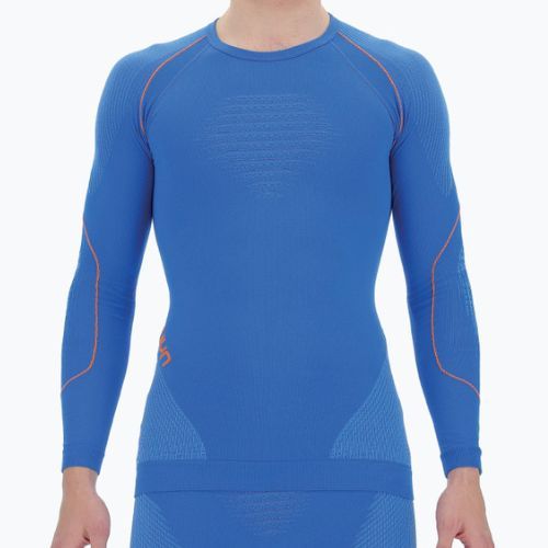 Hanorac termic pentru bărbați UYN Evolutyon UW Shirt blue/blue/orange shiny