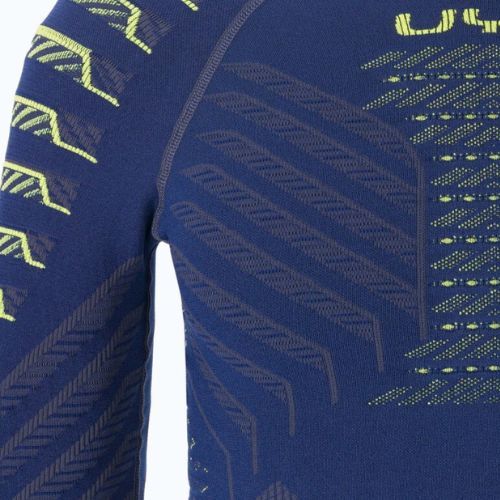 Hanorac termic pentru bărbați UYN Resilyon UW Shirt Round Neck dark blue/yellow