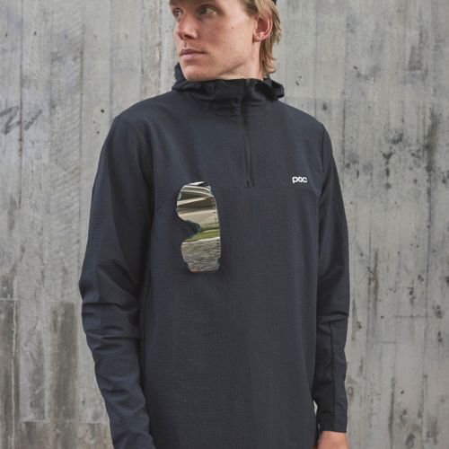 Tricou de ciclism pentru bărbați POC Mantle Thermal Hoodie uranium black