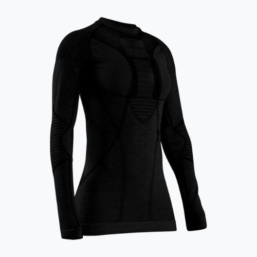 Tricou termic cu mânecă lungă pentru femei X-Bionic Apani 4.0 Merino, negru, APWT06W19W