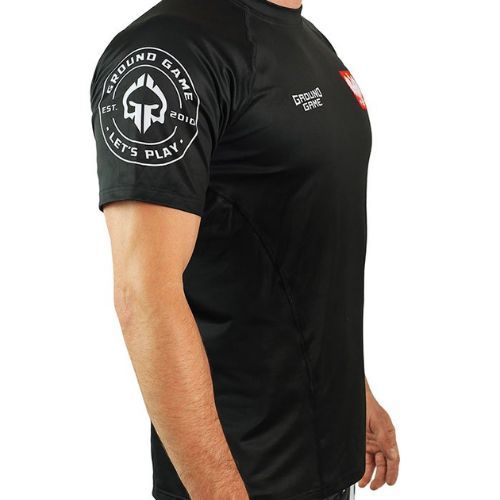 Tricou de antrenament pentru bărbați GroundGame Poland, negru, 21TRTSHPOLS