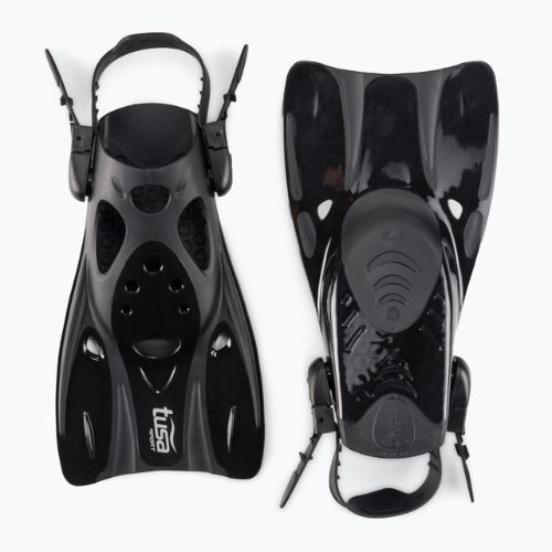 Labe de înot deschise TUSA Sportstrap Snorkel Fin, negru, UF-0103