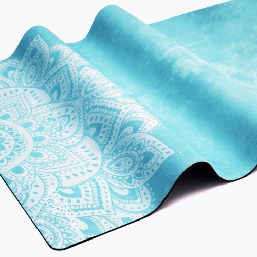 Saltea de yoga YogaDesignLab Combo Yoga, albastru, CM-3.5-Mandala Turquoise