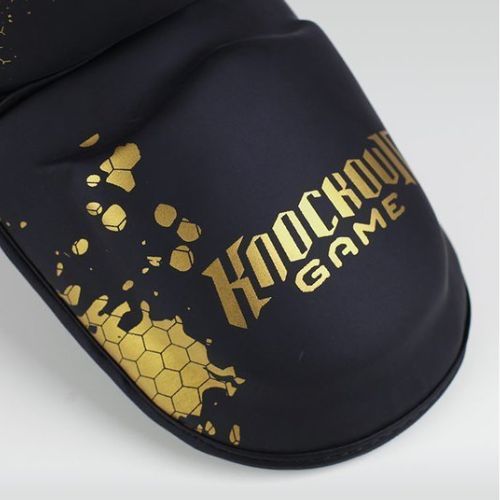 Apărători de tibie Ground Game Cage Gold negru SHINGUCGOLDS