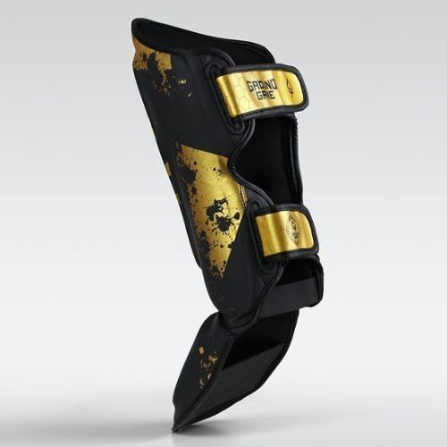 Apărători de tibie Ground Game Cage Gold negru SHINGUCGOLDS