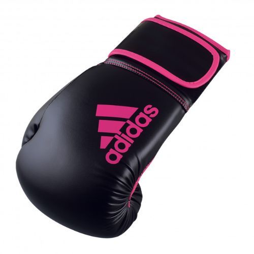 Mănuși de box adidas Hybrid 80, negru și roz, ADIH80
