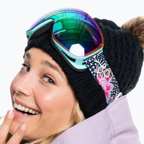 Ochelari de snowboard pentru femei ROXY Popscreen NXT J 2021 true black ubuda/nxt varia ml green