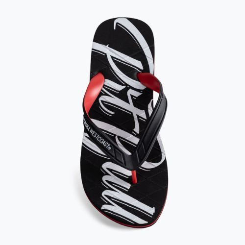 Șlapi pentru bărbați Pitbull West Coast Flip Flop El Jefe black/red