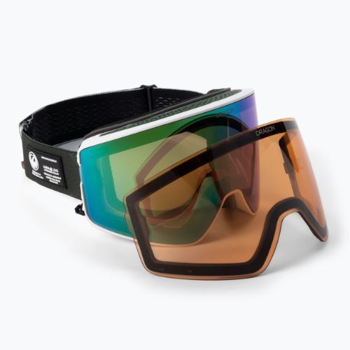 Ochelari de schi Dragon PXV2 alb/negru 42348-161
