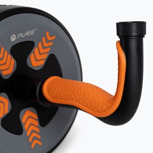 Pure2Improve 2W1 Roată de exerciții abdominale / rolă de exerciții cu kettlebell negru 4303