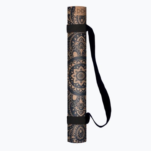 Yoga Design Lab Cork Cork maro yoga mat CorM-1.5-Mandala negru