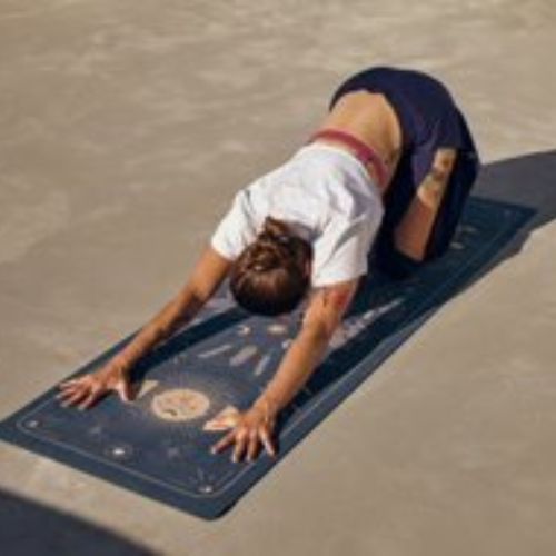 Covoraș de yoga Moonholi MAGIC TRAVEL albastru marin SKU-117