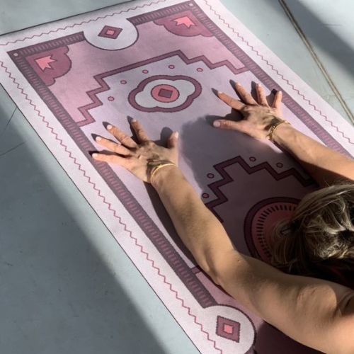 Covoraș de yoga Moonholi PERSIANA roz SKU-119