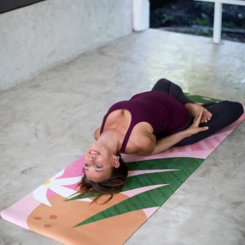 Covoraș de yoga Moonholi TROPICANA roz SKU-106