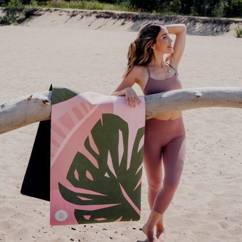 Covoraș de yoga Moonholi TROPICANA TRAVEL roz SKU-120