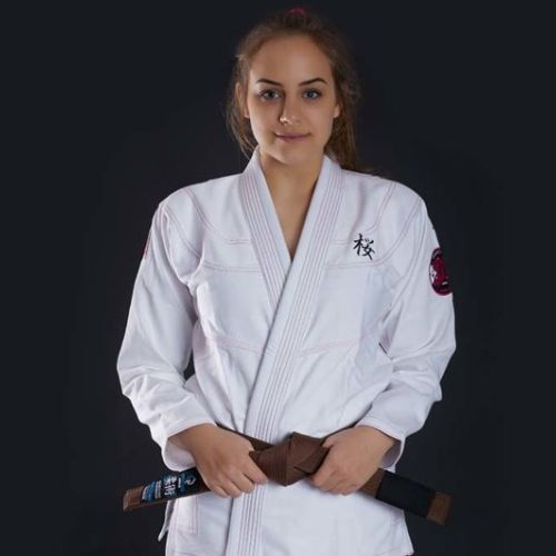 GI to BJJ pentru femei BJJ Ground Game Sakura alb GISAKWHF1