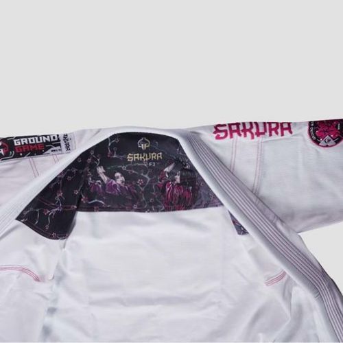 GI to BJJ pentru femei BJJ Ground Game Sakura alb GISAKWHF1
