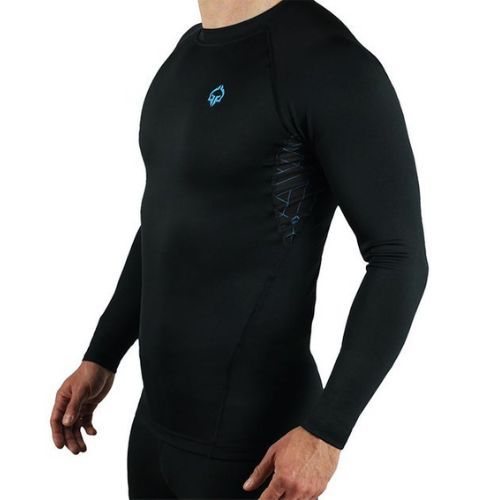 Rashguard Ground Game Athletic 3.0 cu mânecă lungă negru RASHATH3LSS