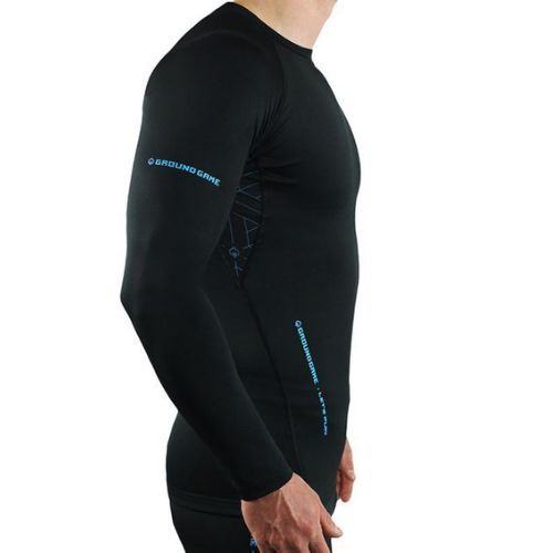 Rashguard Ground Game Athletic 3.0 cu mânecă lungă negru RASHATH3LSS