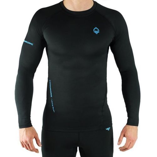 Rashguard Ground Game Athletic 3.0 cu mânecă lungă negru RASHATH3LSS