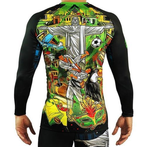 Rashguard Ground Game Brasil cu mânecă lungă de culoare 21RASHBRALSS