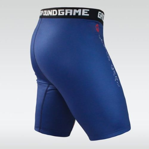 Pantaloni scurți de antrenament pentru bărbați Ground Game Vale Tudo Tatakai albastru