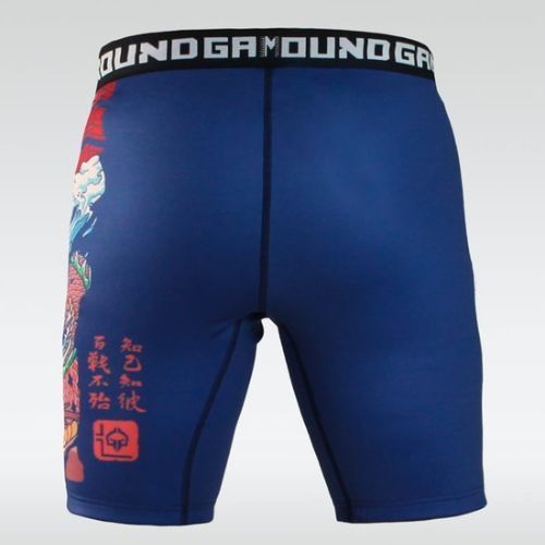 Pantaloni scurți de antrenament pentru bărbați Ground Game Vale Tudo Tatakai albastru