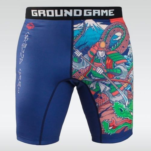 Pantaloni scurți de antrenament pentru bărbați Ground Game Vale Tudo Tatakai albastru