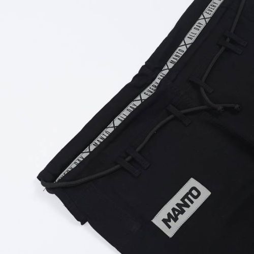 GI pentru Jiu-Jitsu brazilian pentru bărbați MANTO X4 negru MNG978_BLK_A1